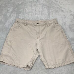 Carhartt Men's Regular Fit Cnvas Utility Shorts Size 40  Tan